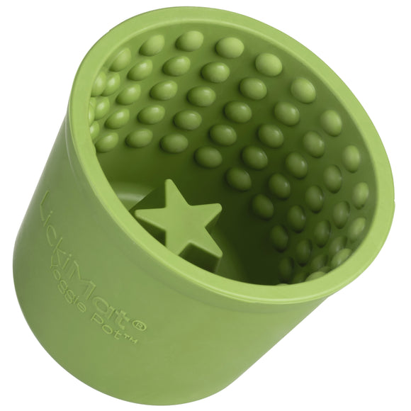 LickiMat Yoggie Pot Licking Cup – Orange Textured Enrichment Toy with Studs, Durable Design