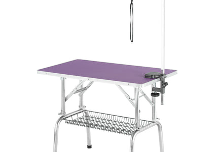 Blovi Solid Purple Grooming Table 95x55cm – Adjustable Height, Stable Non-Slip Surface
