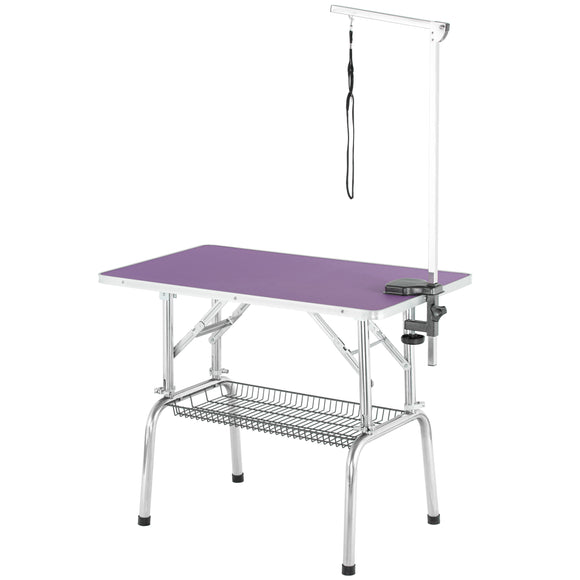 Blovi Solid Purple Grooming Table 95x55cm – Adjustable Height, Stable Non-Slip Surface