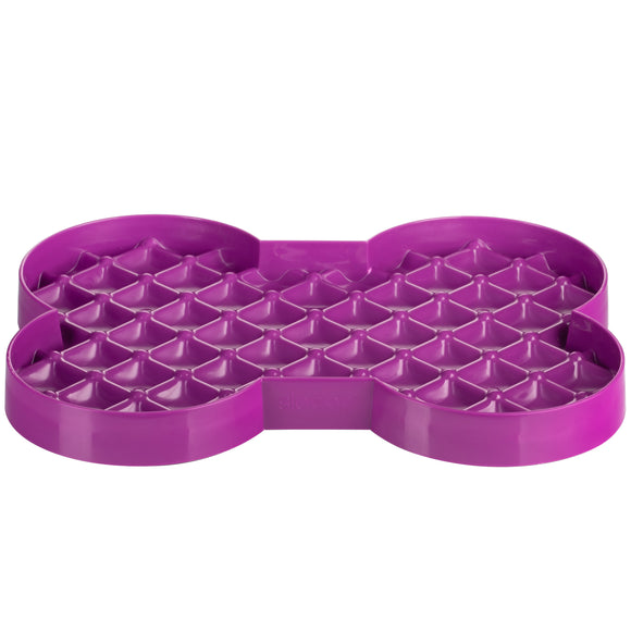LickiMat Slodog Slow Eating Bowl – Black Non-Slip Licking Tray, Promotes Healthy Feeding