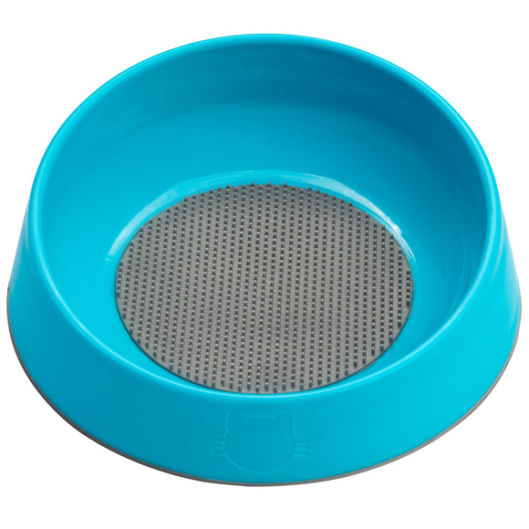 Oh Bowl Cat 250ml – Blue Oral Hygiene Cat Bowl with Textured Cleaning Surface