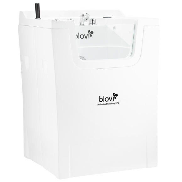 Blovi Professional Grooming SPA Ozone Bathtub – Milky Micro Bubble Hydromassage, 75x66x98cm, White