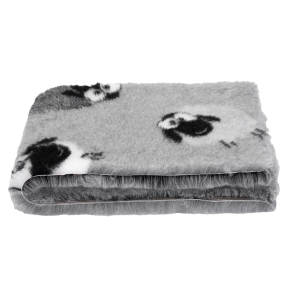 Blovi DryBed A+ Anti-Slip Grooming Bed – Gray Sheep Pattern, 200x150cm, Premium Comfort