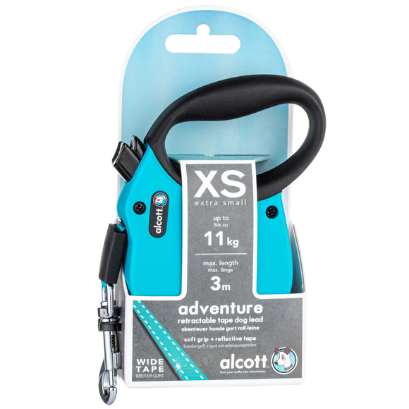 Alcott Adventure Retractable Leash Blue – Reflective Extra Large Retractable Leash, Durable Design
