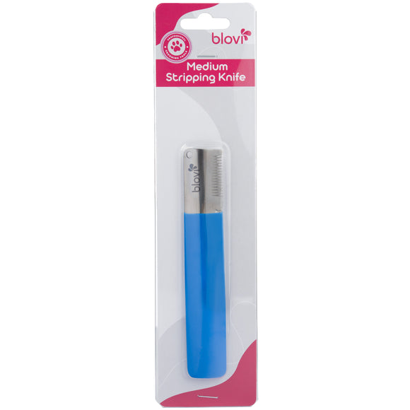 Blovi Medium Stripping Knife – Classic Grooming Trimmer with Medium Tooth Spacing, Ergonomic Handle