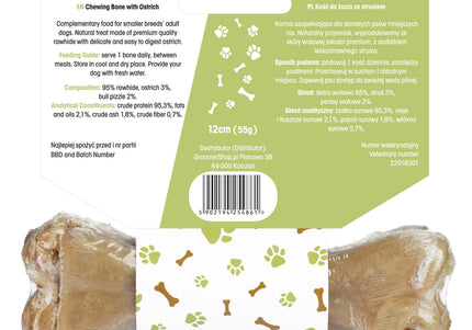 Lovi Food Chewing Bone with Ostrich S – Natural Flavor, Small Size, Long-Lasting Treat