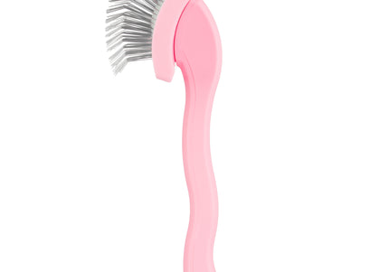 Yuup! Professional Pink Mini Brush – Compact Ergonomic Poodle Brush in Vibrant Pink