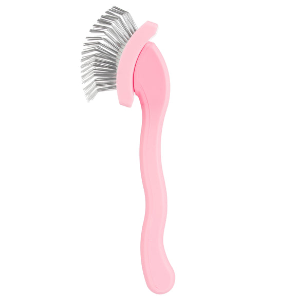 Yuup! Professional Pink Mini Brush – Compact Ergonomic Poodle Brush in Vibrant Pink
