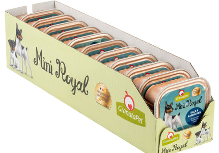 GranataPet Mini Royal Veal & Coney Wet Food – Grain-Free Veal and Rabbit Recipe, 11x150g