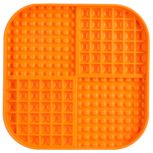 LickiMat Slomo XL Black Licking Mat – Hard Textured Design, Engaging Slow Feeder for Medium and Large Breeds