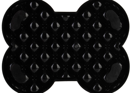 LickiMat Slodog Small Slow Eating Bowl – Black Non-Slip Licking Tray, Promotes Healthy Feeding