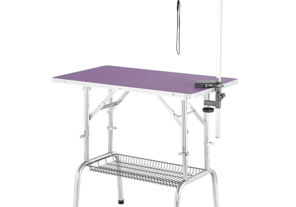 Blovi Solid Purple Grooming Table 95x55cm – Adjustable Height, Stable Non-Slip Surface