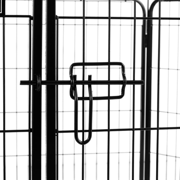 Flamingo Kennel Zecta Black Playpen – Stable 6-Panel Frame, 79x80cm, Secure Design