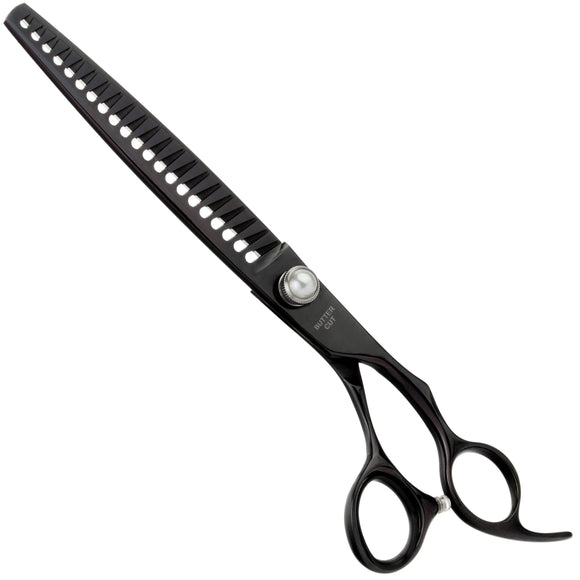 Geib Black Pearl Chunker 7.5" Thinning Shears – Cobalt Steel, 21 Teeth, Precision Cutting