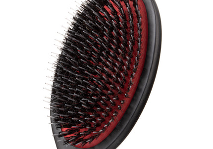 Jean Peau Professional Nylon Brush – Large High-Quality Natural Bristle and Nylon Grooming Tool