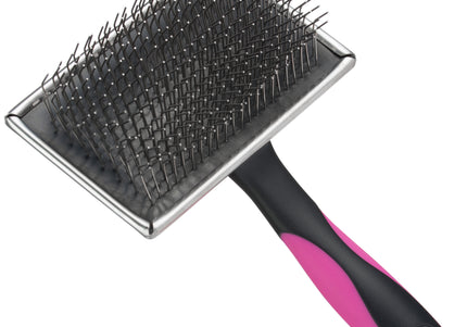 Blovi Extra Hard Russian Terrier Slicker Brush – Long Pin Design, Modeled on Russian Currycomb
