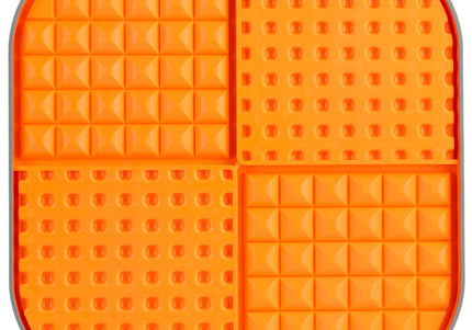 LickiMat Slomo XL Black Licking Mat – Hard Textured Design, Engaging Slow Feeder for Medium and Large Breeds