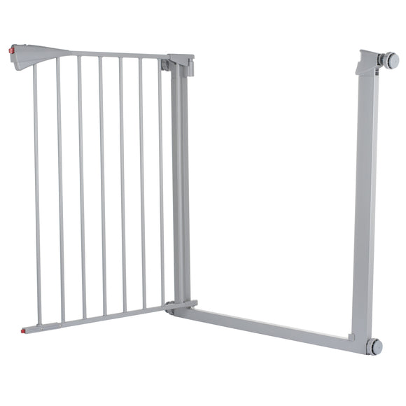 Flamingo Salus Metal Dog Gate – Sturdy Grey Barrier with Secure Locking Mechanism