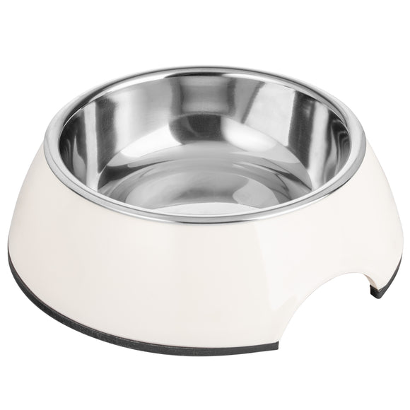 Flamingo Royal Round Bowl – Non-Slip Melamine and Stainless Steel Feeding Bowl, Small Size