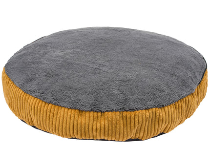 Biglo Cleo Honey Corduroy Dog Bed with Removable Cover, Honey-Gray, Medium