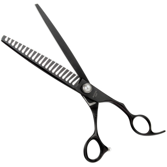 Geib Black Pearl Chunker 7.5" Thinning Shears – Cobalt Steel, 21 Teeth, Precision Cutting