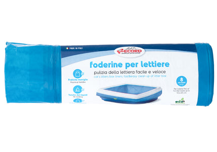 Record Cat Litter Box Liners – 8 Pack, 50x38cm, 100% Recycled Plastic, Leak-Resistant