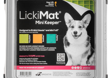 LickiMat Keeper Mini – Secure Non-Slip Tray Compatible with Classic Mini and Tuff Mini Mats