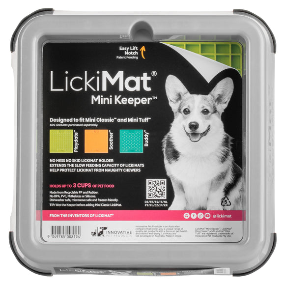 LickiMat Keeper Mini – Secure Non-Slip Tray Compatible with Classic Mini and Tuff Mini Mats