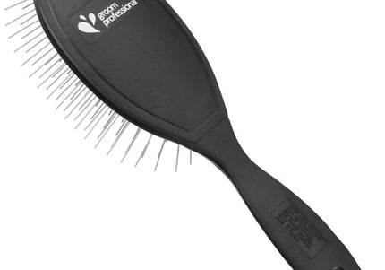 Groom Professional Luxury Pin Brush – Oval Design with 3cm Metal Pins, Gentle Detangling
