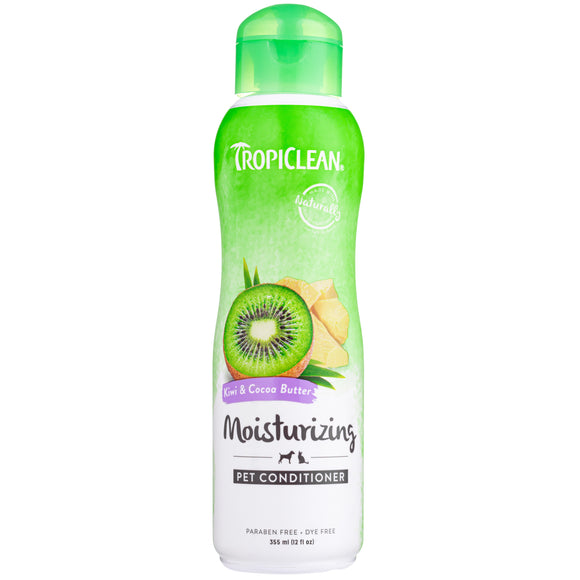 Tropiclean Kiwi & Coconut Butter Conditioner 355ml – Moisturizing and Detangling Formula with Cocoa Butter