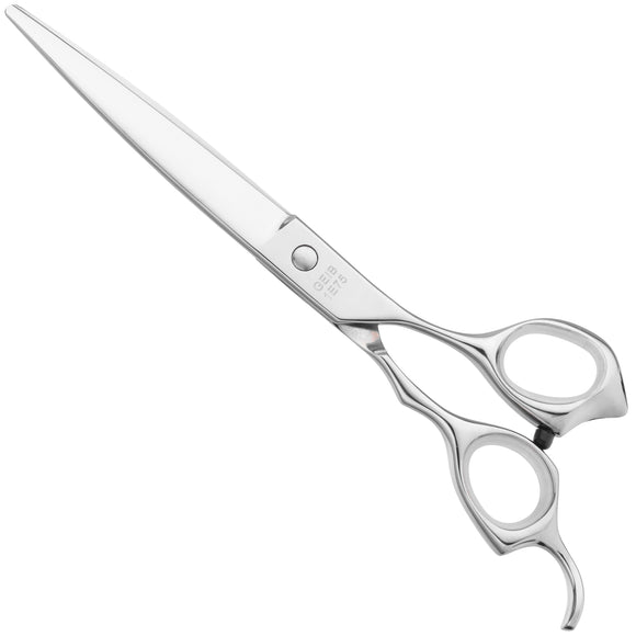 Geib Kiss Silver Pink Straight Scissors – 7.5in Micro-Bevel Blade, High-Quality Silver Finish