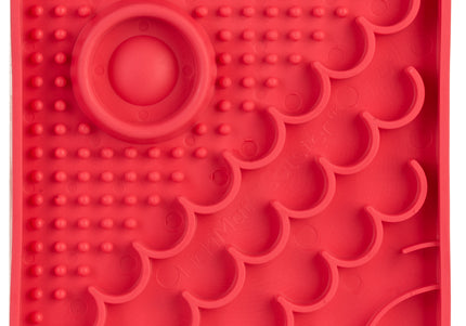 LickiMat Catser Slow-Down Cat Eating Mat with Built-in Bowl, Non-Slip Orange Design