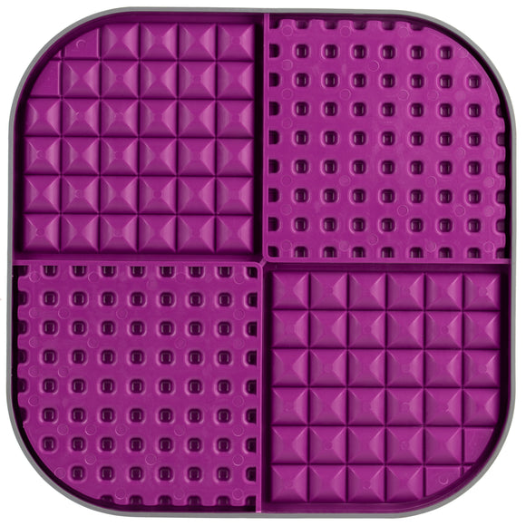 LickiMat Slomo XL Black Licking Mat – Hard Textured Design, Engaging Slow Feeder for Medium and Large Breeds