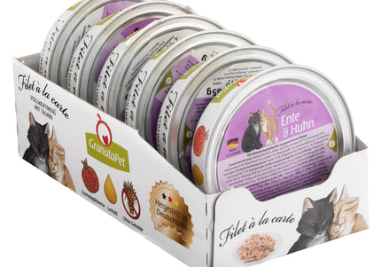 GranataPet Filet à la Carte Duck and Chicken – Tender Wet Cat Food Fillets in Sauce, 6x85g