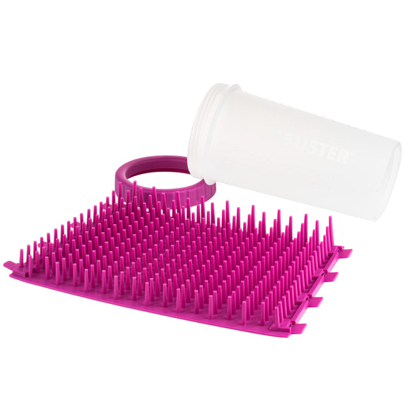 Dexas Mudbuster Paw Cleaner Large – Silicone Cleaning Cup, Size L, Fuchsia, Gentle and Effective