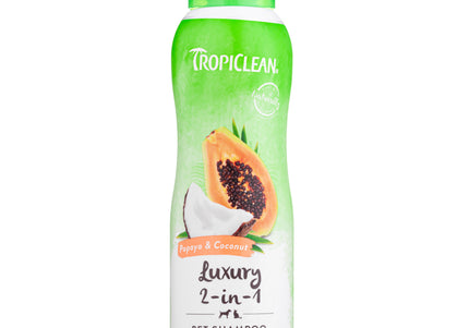 Tropiclean Papaya & Coconut 2in1 Shampoo and Conditioner – Fruity Cleansing and Moisturizing Formula, 355ml