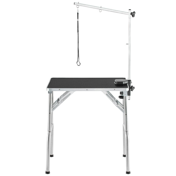 Blovi Small Trimming Table 70x48cm – Black, Stable Surface with Extension Arm