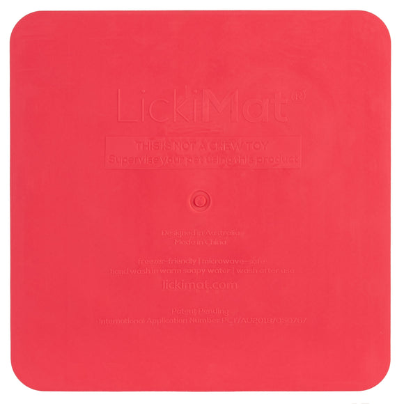 LickiMat Catser Slow-Down Cat Eating Mat with Built-in Bowl, Non-Slip Orange Design