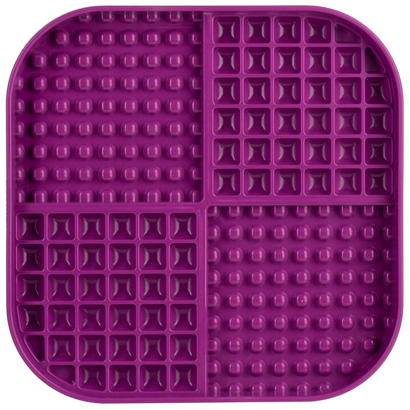 LickiMat Slomo XL Black Licking Mat – Hard Textured Design, Engaging Slow Feeder for Medium and Large Breeds