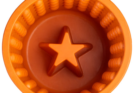 LickiMat Yoggie Pot Licking Cup – Orange Textured Enrichment Toy with Studs, Durable Design