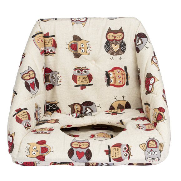 Record Gufetto Igloo Pet Bed – Cozy Owl Pattern Hideaway, 43x43x40cm, No Cushion Included