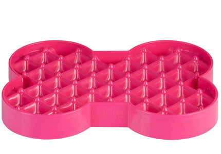 LickiMat Slodog Small Slow Eating Bowl – Black Non-Slip Licking Tray, Promotes Healthy Feeding