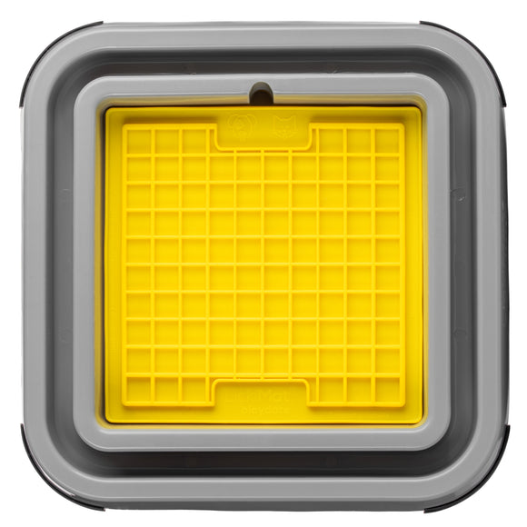 LickiMat Keeper Outdoor – Orange Licking Mat Tray, Durable Weather-Resistant Design