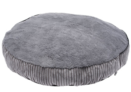 Biglo Cleo Corduroy Dog Bed with Removable Cover, Medium Size, Grey