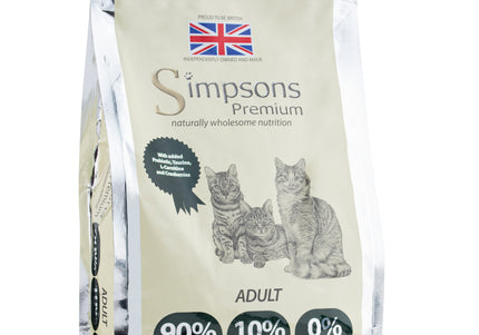 Simpsons Premium Cat Adult 90/10 Mixed Meat and Fish Dry Food – Poultry and Fish Blend, 6kg