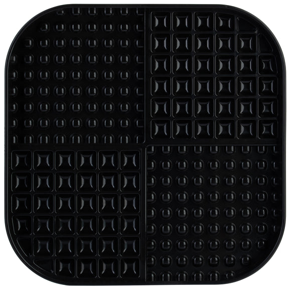 LickiMat Slomo XL Black Licking Mat – Hard Textured Design, Engaging Slow Feeder for Medium and Large Breeds