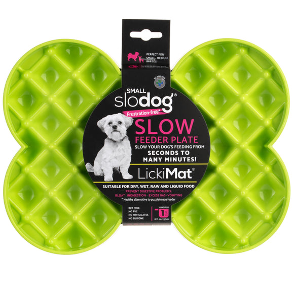 LickiMat Slodog Small Slow Eating Bowl – Black Non-Slip Licking Tray, Promotes Healthy Feeding