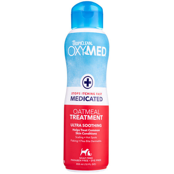 Tropiclean Oxymed Medicated Shampoo – Soothing Formula for Sensitive Skin, 355ml