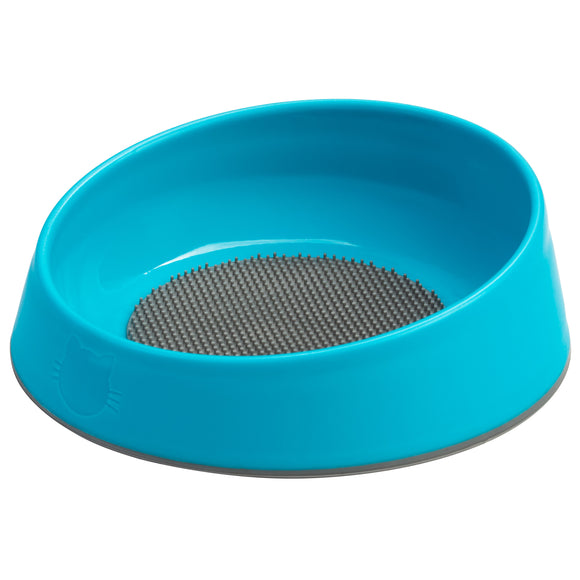 Oh Bowl Cat 250ml – Blue Oral Hygiene Cat Bowl with Textured Cleaning Surface