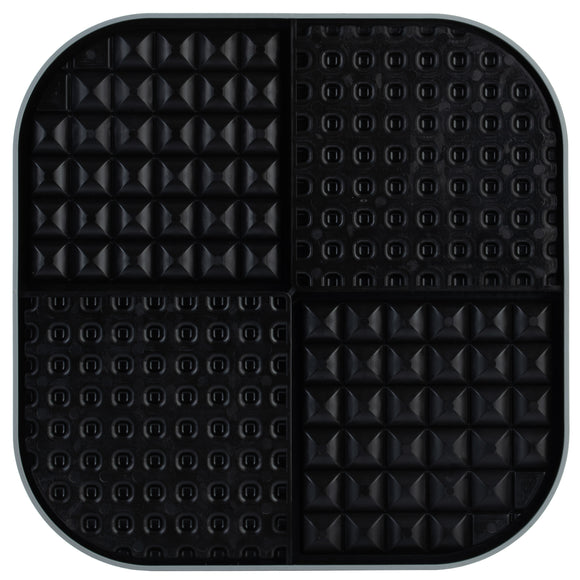 LickiMat Slomo XL Black Licking Mat – Hard Textured Design, Engaging Slow Feeder for Medium and Large Breeds